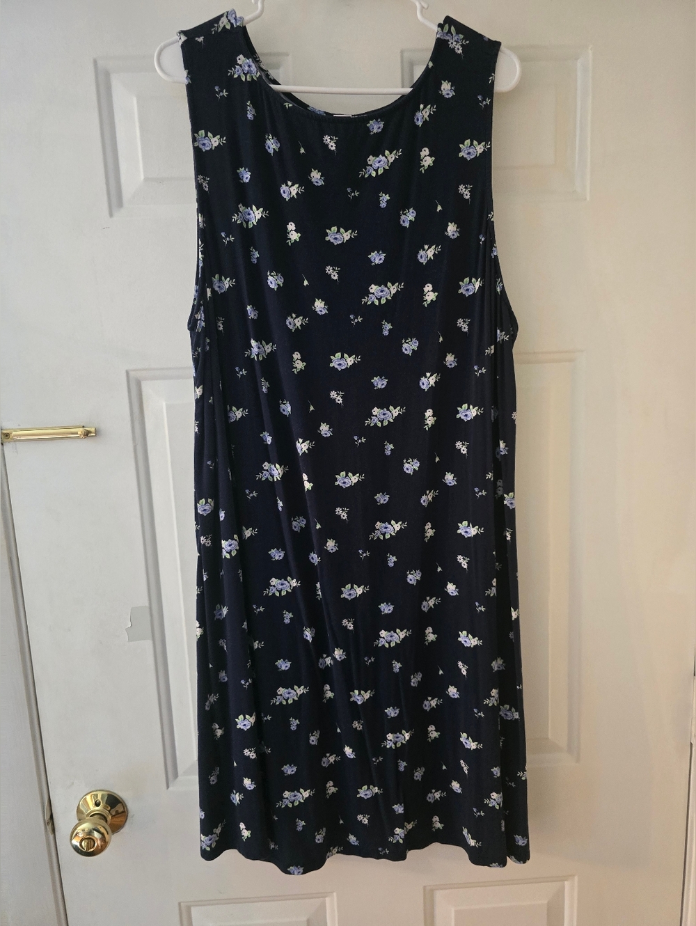Old Navy Navy 3x Floral Sleeveless Midi Dress